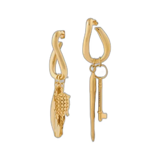Lucky Charms Asymmetric Earrings In Metal