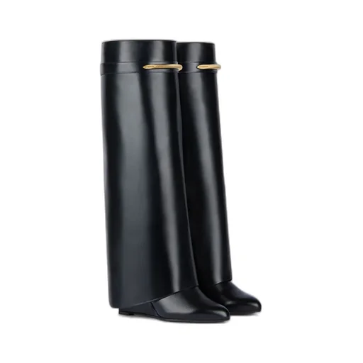 Shark Boots In Leather