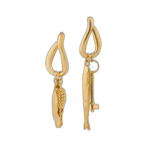 Lucky Charms Asymmetric Earrings In Metal