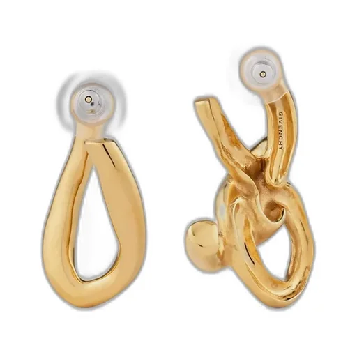 Chain Link Asymmetric Earrings In Metal