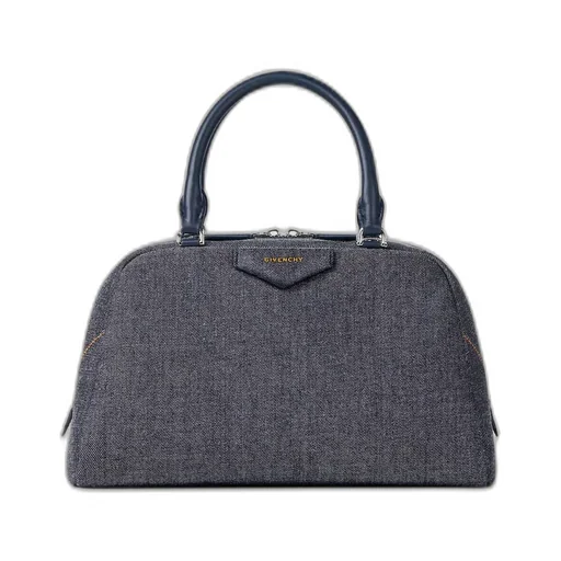 Medium Antigona East-West Soft Bag In Denim