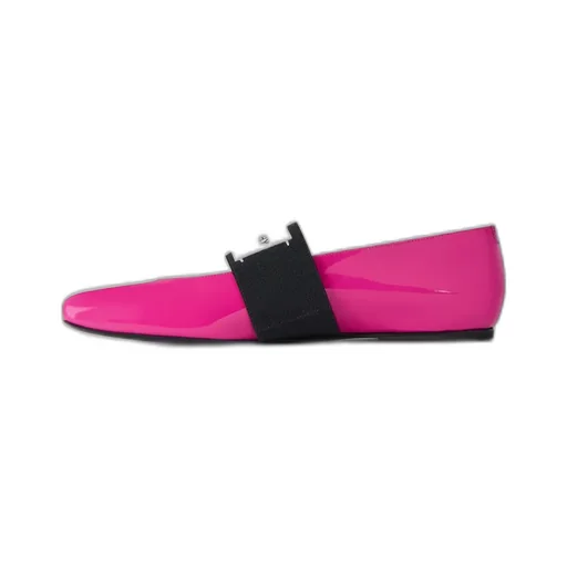 Sliced Square Ballerinas In Patent Leather