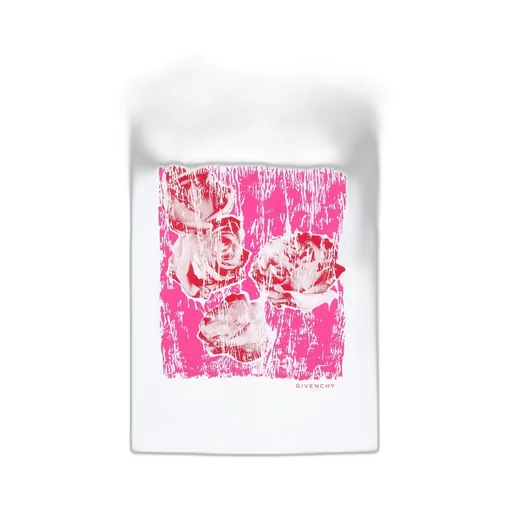 T-Shirt In Cotton With Flowers Print