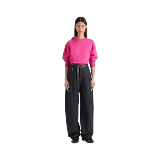 Sweater In Wool And Cotton With Bow Detail