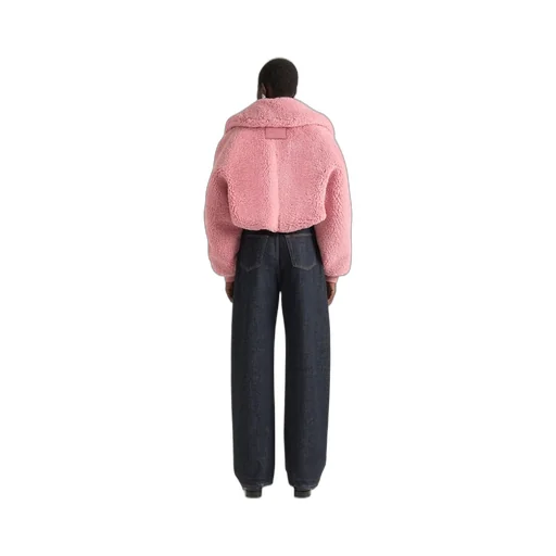 Cropped Blouson In Shearling Effect