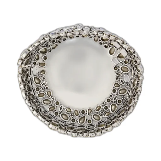 Bold Crystals Torque Necklace In Metal And Crystals