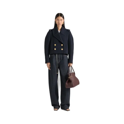 Short Pea Coat In Wool