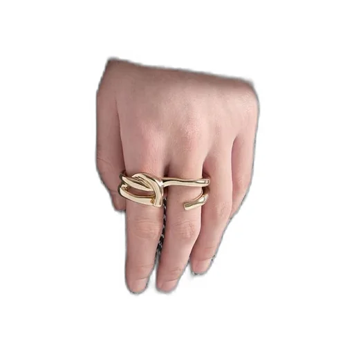 Chain Link Double Fingers In Metal