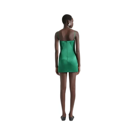 Sliced Mini Dress In Satin