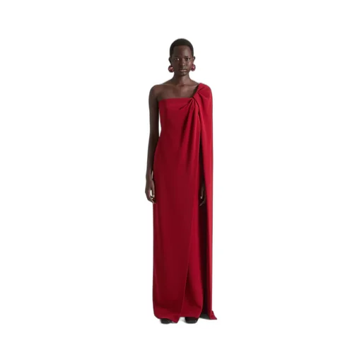 Asymmetric Evening Dress In Crepe Cady