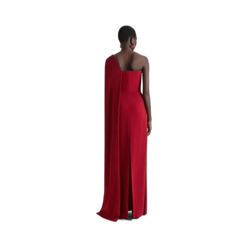 Asymmetric Evening Dress In Crepe Cady