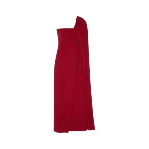 Asymmetric Evening Dress In Crepe Cady