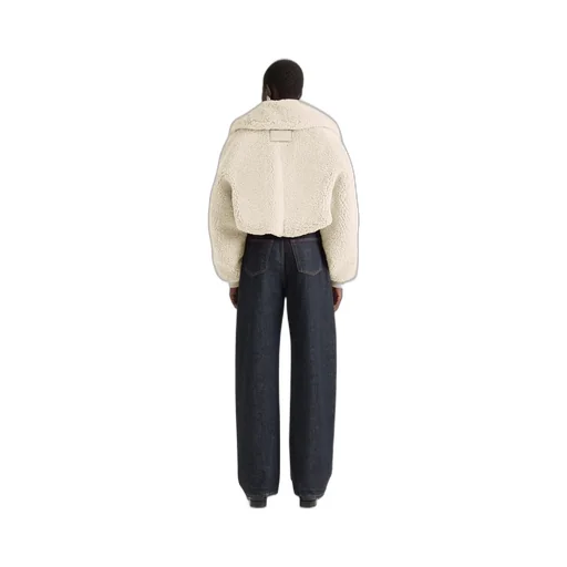 Cropped Blouson In Shearling Effect