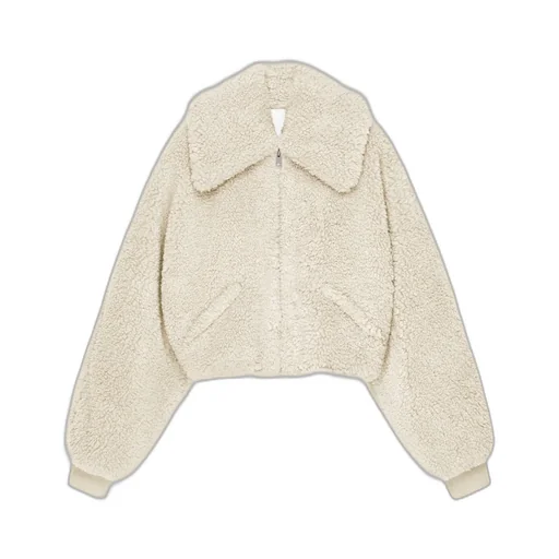Cropped Blouson In Shearling Effect
