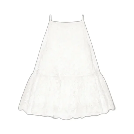 Sliced Mini Ruffled Dress In Lace