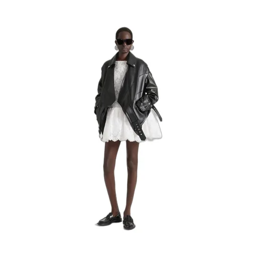 Back-To-Front Biker Jacket In Leather