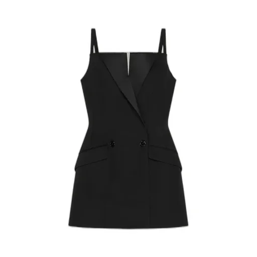 Mini Tailored Dress In Wool