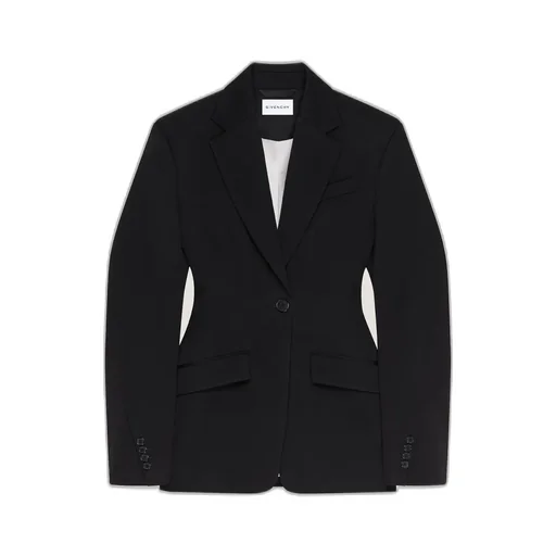 Single-Breasted Cocoon Jacket In Wool