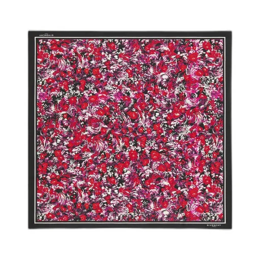 Square In Silk With Floral Print
