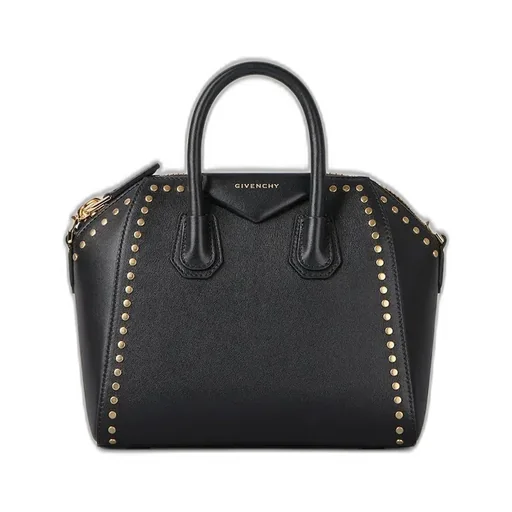 Mini Antigona Bag In Box Leather With Studs Detail