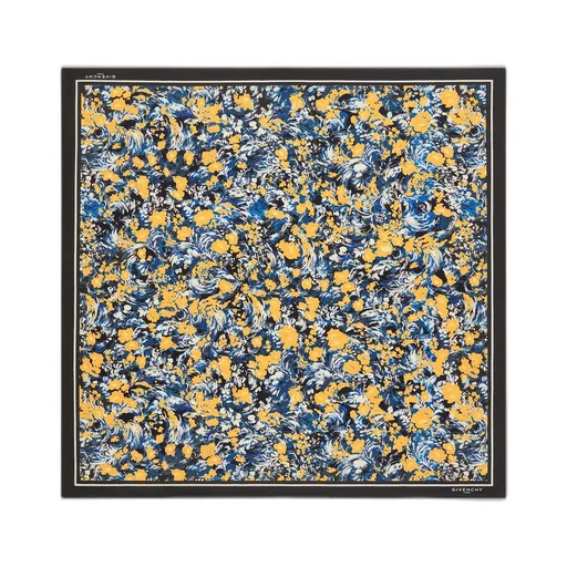 Square In Silk With Floral Print