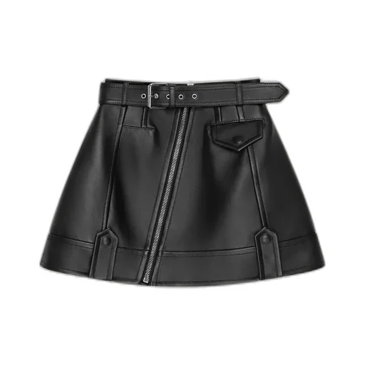 Mini Biker Skirt In Nappa Leather