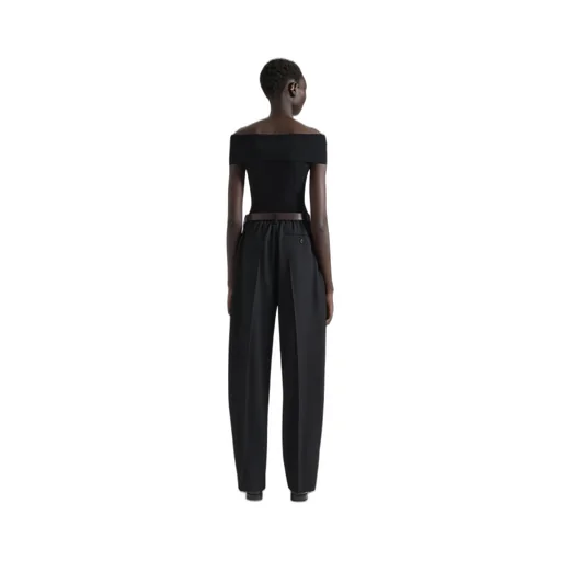 Double Pleat Pants In Wool