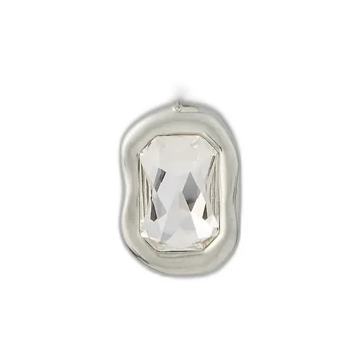 Sculptural Crystal Necklace In Metal And Crystal