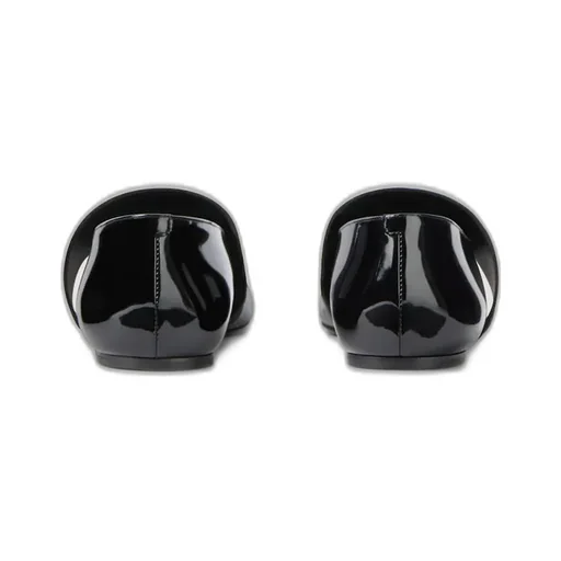 Sliced Square Ballerinas In Patent Leather