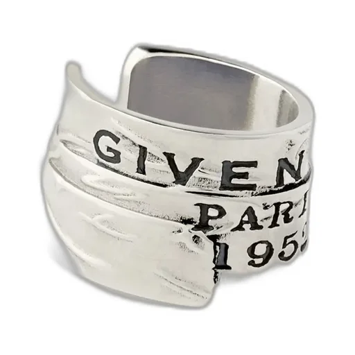 Givenchy Tape Earcuff In Metal And Enamel