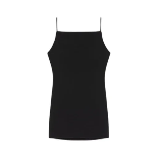 Sliced Mini Dress In Crepe Cady