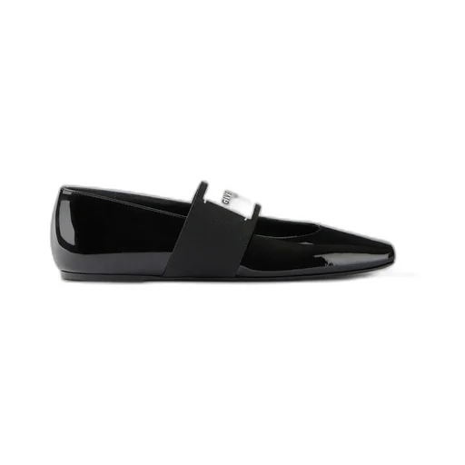 Sliced Square Ballerinas In Patent Leather