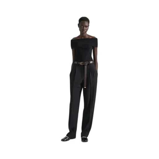 Double Pleat Pants In Wool