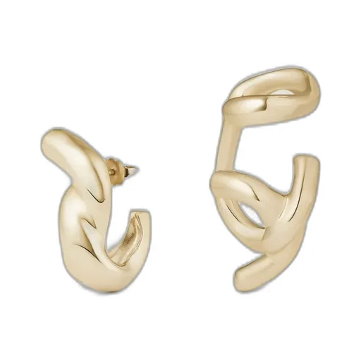 Chain Link Earring And Earcuff Set In Metal