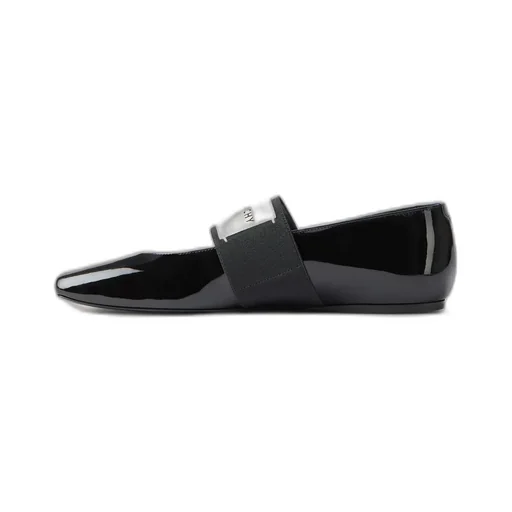Sliced Square Ballerinas In Patent Leather