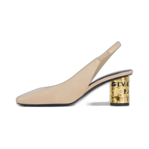 Tape Slingbacks In Leather