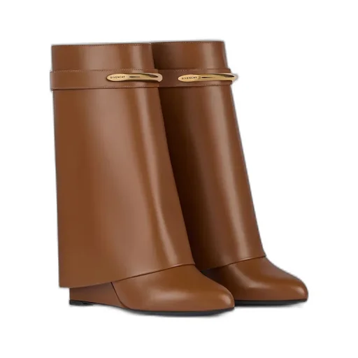 Shark Ankle Boots In Leather