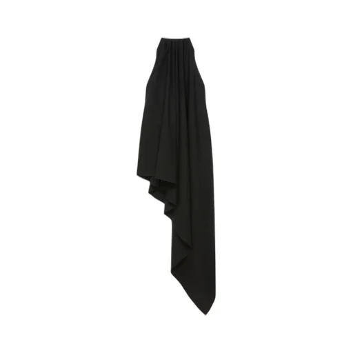 Asymmetric Halterneck Dress In Wool