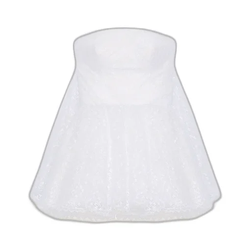 Mini Bustier Dress In Lace With Cape