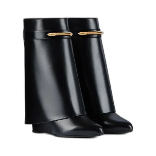 Shark Ankle Boots In Leather