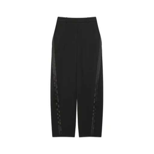 Cocoon Pants In Wool With Inside-Out Detail