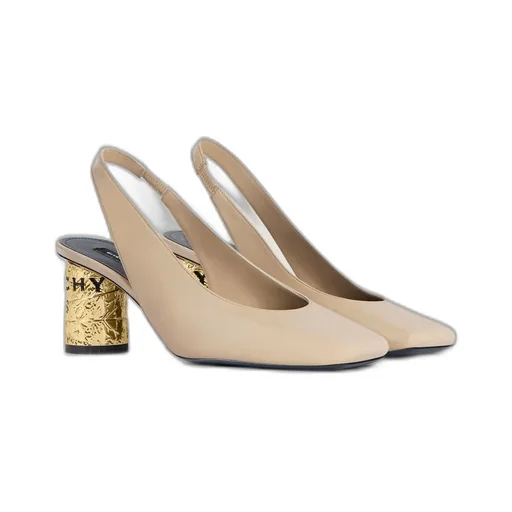 Tape Slingbacks In Leather