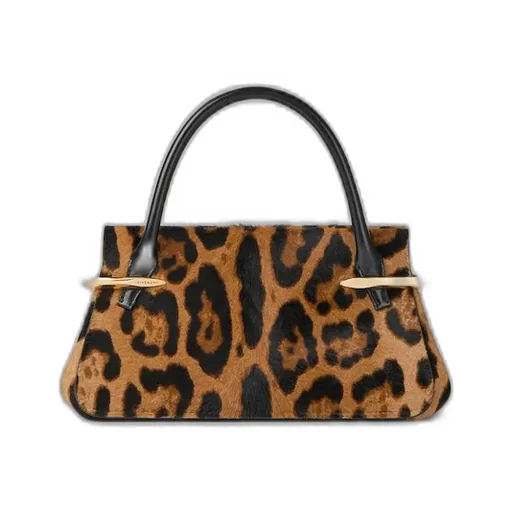Mini Pinch Bag In Pony Effect Leather With Leopard Pattern