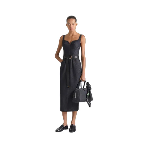 Kickback Dress In Raw Denim