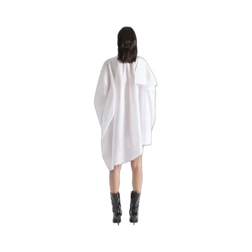 Asymmetric Shirt Dress In Cotton With Bow Detail