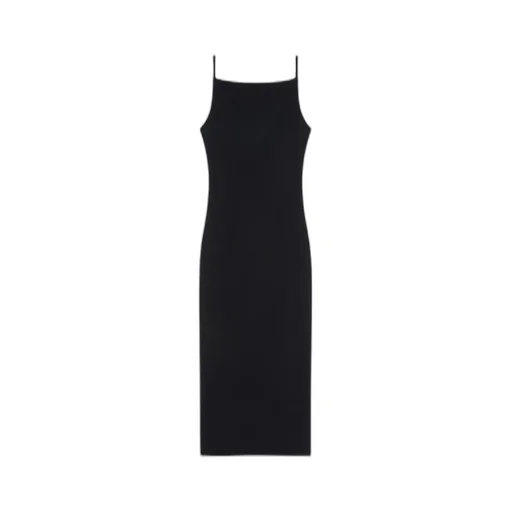 Sliced Midi Dress In Crepe Cady