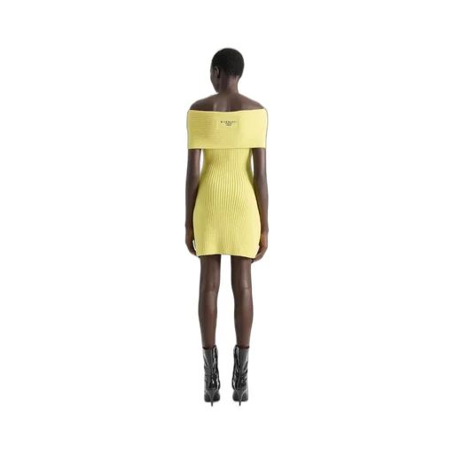 Off-The-Shoulder Mini Dress In Wool