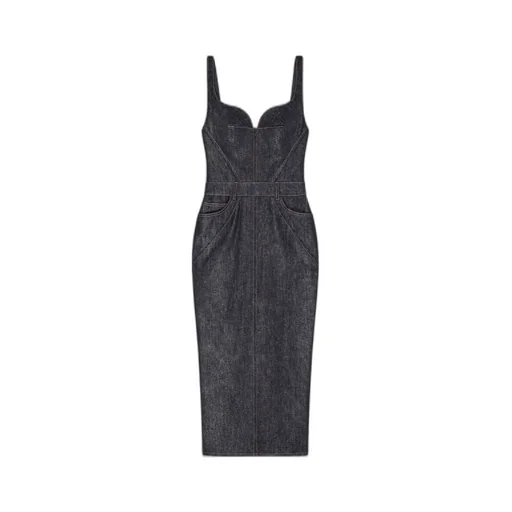 Kickback Dress In Raw Denim
