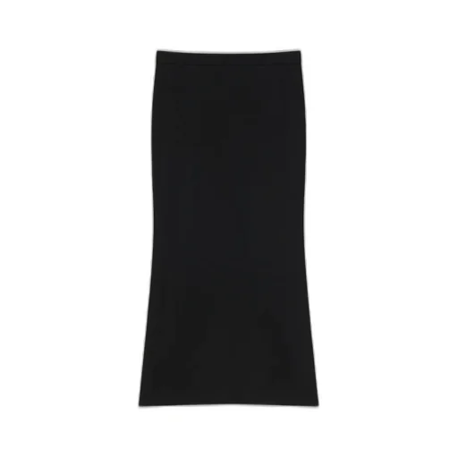 Midi Kickback Skirt In Crepe Cady