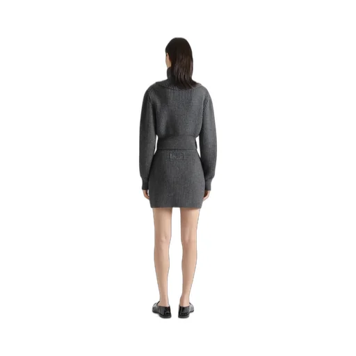 Mini Pencil Skirt In Wool